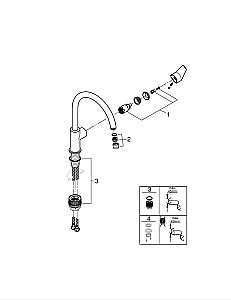 Смеситель для кухни Grohe BauEdge 31367001 хром купить в интернет-магазине сантехники Sanbest