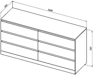 Комод Aquanet Сканди 302547 160 Дуб эдгрейн для ванной в интернет-магазине сантехники Sanbest