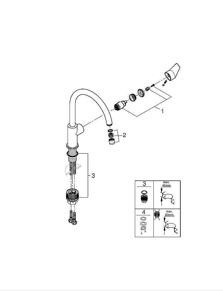 Смеситель для кухни Grohe BauEdge 31367001 хром купить в интернет-магазине сантехники Sanbest
