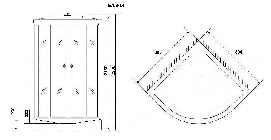 Душевая кабина Niagara Classic NG-6703 80х80 купить в интернет-магазине Sanbest