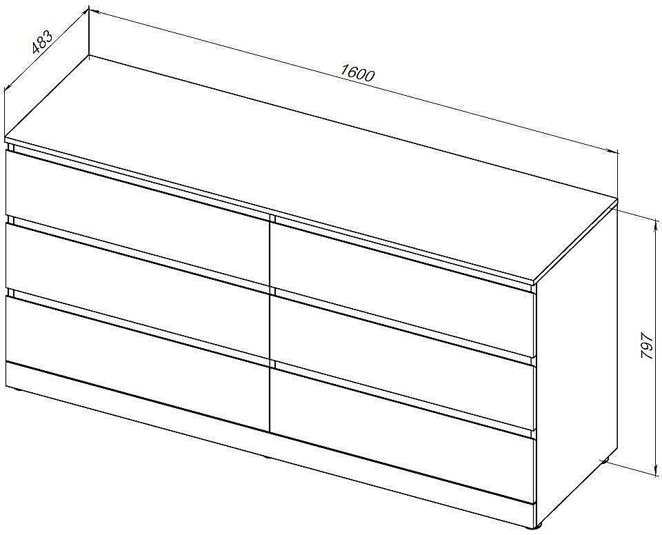 Комод Aquanet Сканди 302547 160 Дуб эдгрейн для ванной в интернет-магазине сантехники Sanbest