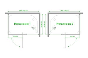 Душевой уголок Royal Bath HPVD RB8120HPVD-C-BL 120х80 матовое стекло/черный профиль купить в интернет-магазине Sanbest