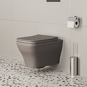 Унитаз подвесной Ambassador Benefit 203T20301R серый матовый купить в интернет-магазине Sanbest