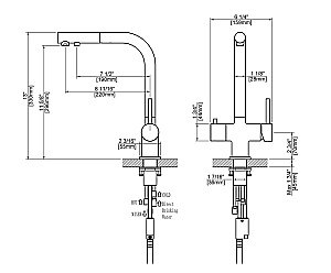Смеситель для кухни Timo SAONA 2356/18FL черное золото купить в интернет-магазине сантехники Sanbest