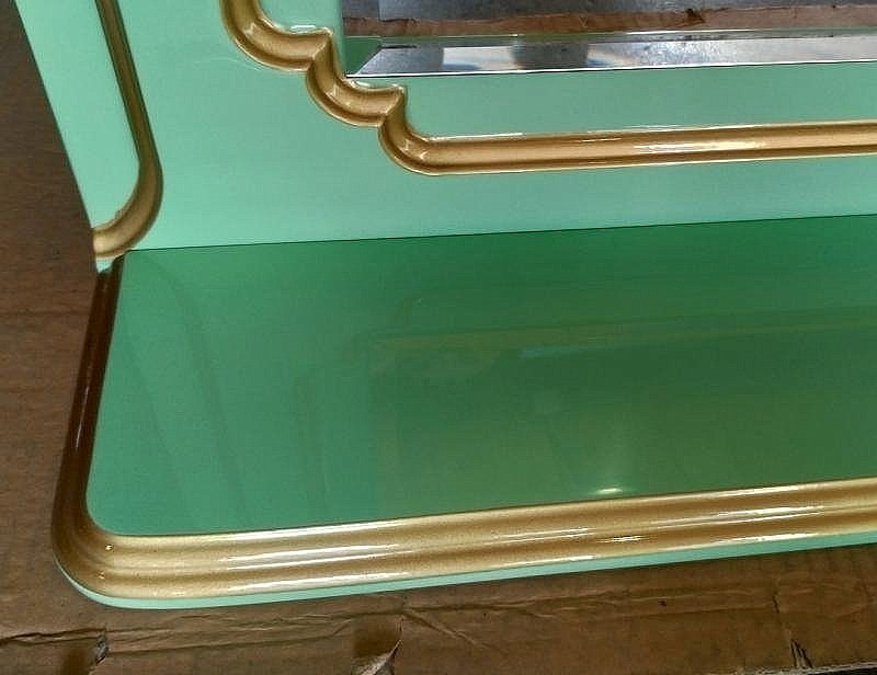 Зеркало Misty Praga 105x100 салатовая/ патина в ванную от интернет-магазине сантехники Sanbest