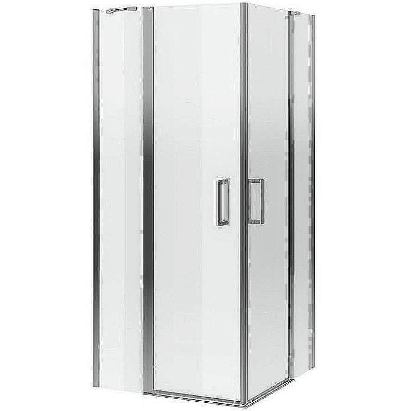 Душевой уголок Excellent Mazo 100х100 KAEX.3023.2D.0500.LP+KAEX.3000.2S.1010.LPx2 стекло прозрачное/профиль хром купить в интернет-магазине Sanbest