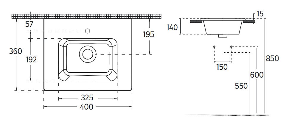 Раковина ISVEA SistemaT Mirella 40 10SL50040SV белая купить в интернет-магазине Sanbest