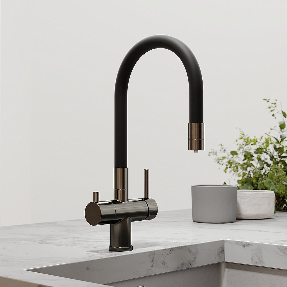 Смеситель для кухни Sancos Lucia SC4004GG вороненая сталь купить в интернет-магазине сантехники Sanbest