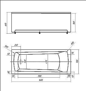 Ванна Azario ENRICA 160х70 AV.0030160 белая купить в интернет-магазине Sanbest