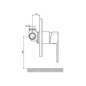Смеситель для душа GPD Pedra MAD160 купить в интернет-магазине сантехники Sanbest