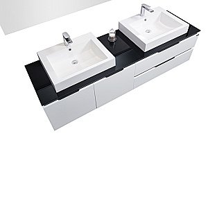 Комплект мебели с зеркалом Orans 60231800 180 белый глянцевый для ванной в интернет-магазине Sanbest