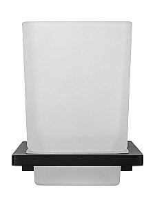 Стакан для зубных щеток с держателем WONZON & WOGHAND ECLIPSE WW-9121-BL черный купить в интернет-магазине сантехники Sanbest