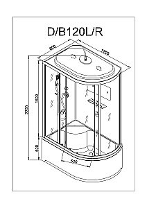 Душевая кабина DTO D120S 120х80 купить в интернет-магазине Sanbest