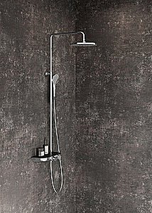 Душевая система Ravak Termo 300 TE 094.02/150 хром/полка черная купить в интернет-магазине сантехники Sanbest