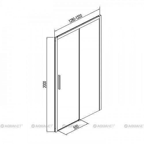 Душевой уголок Aquanet Pleasure 130x90 прозрачное стекло/профиль черный купить в интернет-магазине Sanbest
