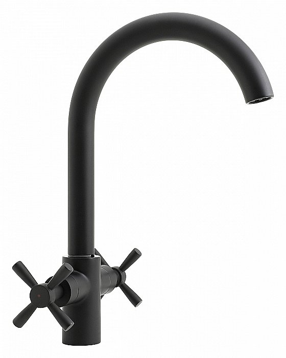 Смеситель для кухни Orange Mia M34-821b черный матовый купить в интернет-магазине сантехники Sanbest