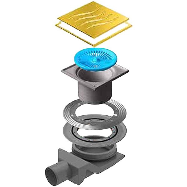 Душевой трап Pestan Confluo Standard 13000143 золото купить в интернет-магазине Sanbest