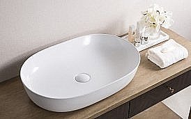 Раковина накладная Gid Lago 61 D1348 51204 белая купить в интернет-магазине Sanbest