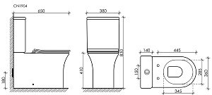 Унитаз Ceramica Nova STAR CN1904 безободковый, с крышкой микролифт, с бачком купить в интернет-магазине Sanbest