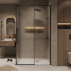 Душевой уголок Grossman Galaxy 90х80 300.K33.01.9080.21.02 стекло шиншилла/профиль черный матовый купить в интернет-магазине Sanbest