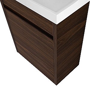 Тумба с раковиной Art&Max Family-M-400-1D-SO-BO/AM-LAV-400-MR-Mini Дуб бурбон для ванной в интернет-магазине Sanbest