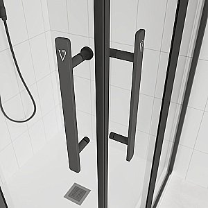 Душевой уголок Veconi Evo E3-B-100100-01-C9 100х100 стекло прозрачное/профиль черный матовый купить в интернет-магазине Sanbest