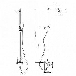 Душевая система Abber Weiss Insel AF8016N хром купить в интернет-магазине сантехники Sanbest