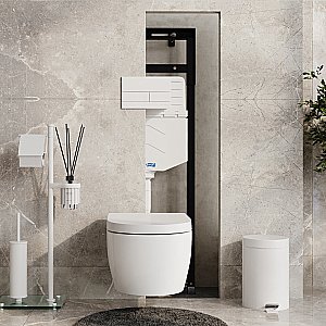 Инсталляция для унитаза WasserKraft Alme 15TLT.010.ME.WM04 с белой матовой кнопкой купить в интернет-магазине сантехники Sanbest