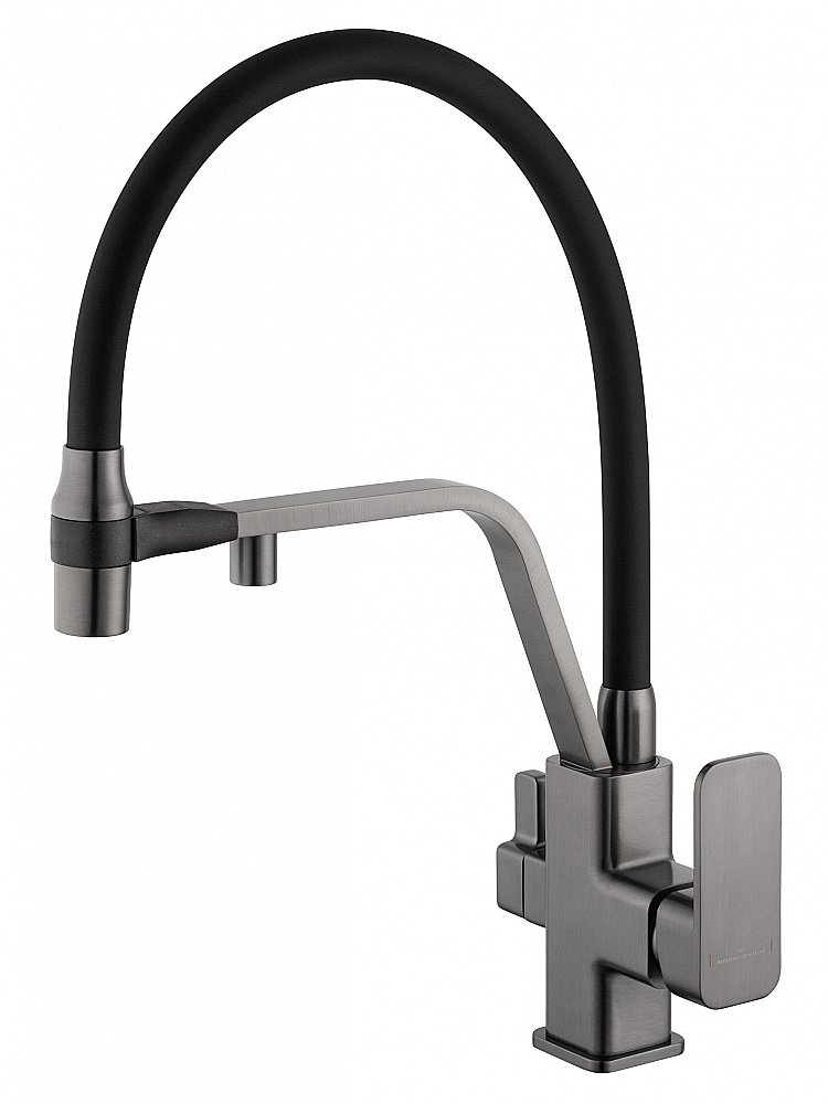 Смеситель для кухни WONZON & WOGHAND WW-88458013-BGM темный графит купить в интернет-магазине сантехники Sanbest