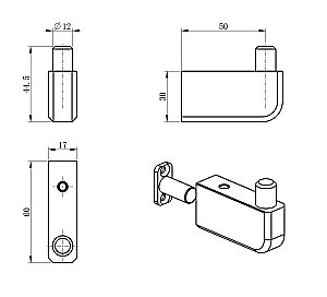 Крючок WONZON & WOGHAND WW-V3301-MB черный матовый купить в интернет-магазине сантехники Sanbest
