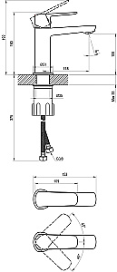 Смеситель для раковины Ravak Life LF 012.20BL X070476 черный купить в интернет-магазине сантехники Sanbest