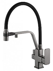 Смеситель для кухни WONZON & WOGHAND WW-88458013-BGM темный графит купить в интернет-магазине сантехники Sanbest