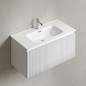 Тумба с раковиной Sancos Snob R 1.0 SNR1.090W/CN7002 Bianco для ванной в интернет-магазине Sanbest