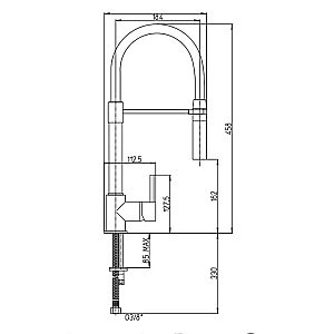 Смеситель для кухни PAINI Cox 78CR557YOSPEKM хром купить в интернет-магазине сантехники Sanbest