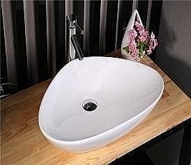 Раковина накладная Ceramalux N 59,5 7472B белая купить в интернет-магазине Sanbest