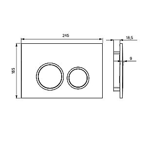 Кнопка для инсталляции Iddis Unifix UNI03WBi77 купить в интернет-магазине сантехники Sanbest