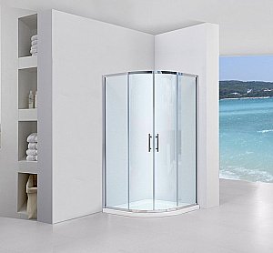 Душевой уголок Black&White Stellar Wind 1018080 80х80 стекло прозрачное/профиль хром купить в интернет-магазине Sanbest