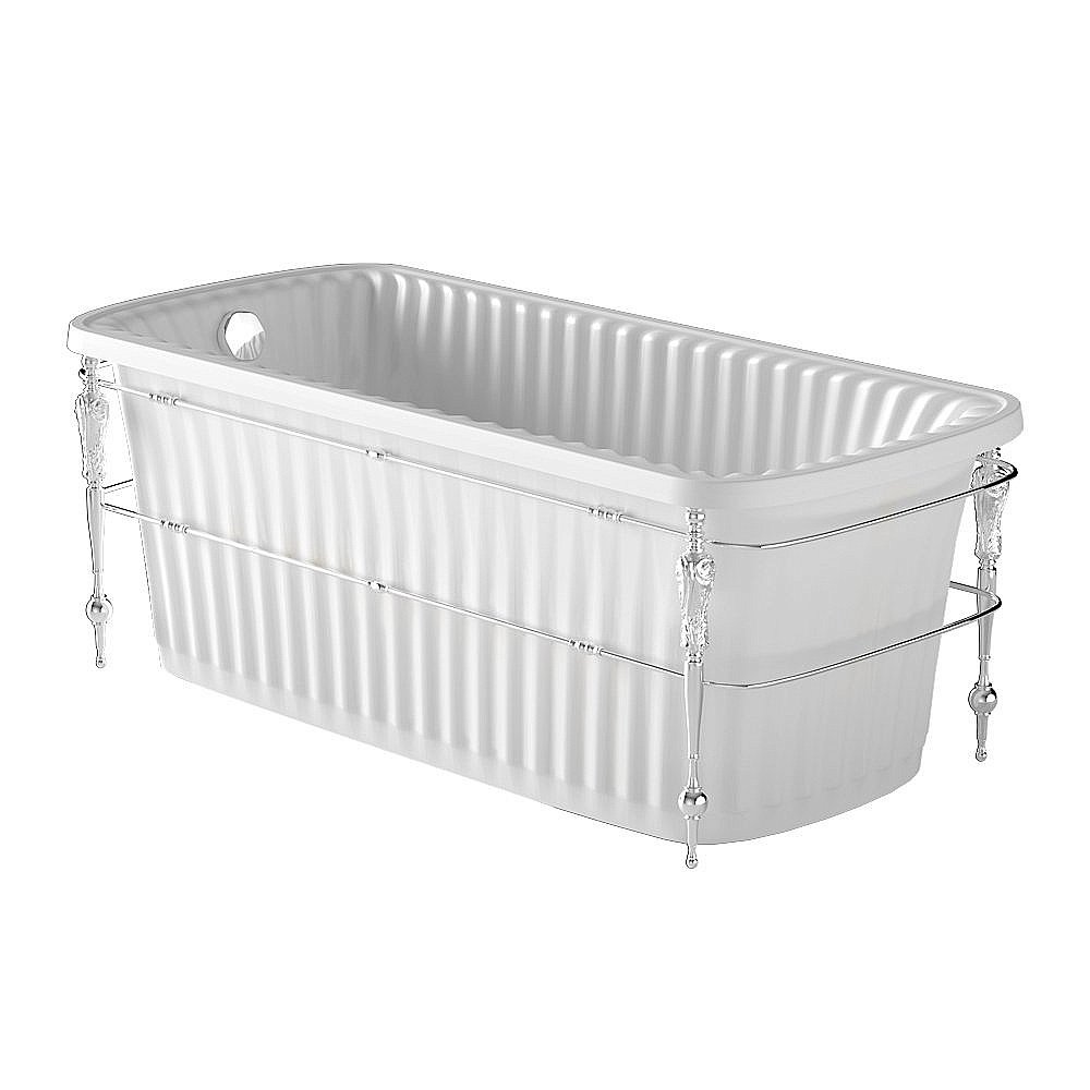 Ванна Migliore Olivia Console 24327 174х80 белая,хром купить в интернет-магазине Sanbest