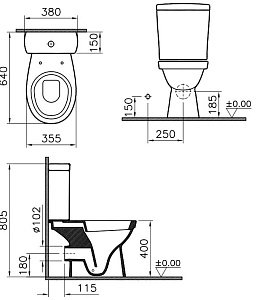 Унитаз Vitra Norm Eisberg 9844B099-7204 купить в интернет-магазине Sanbest