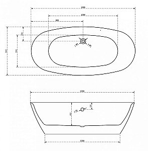 Ванна акриловая отдельностоящая ABBER AB9205 180x84 купить в интернет-магазине Sanbest