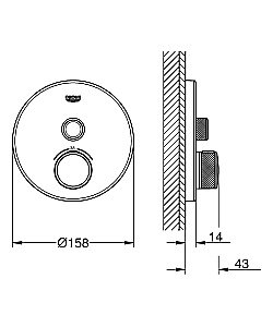 Термостат для душа Grohe Grohtherm SmartControl 29150LS0 купить в интернет-магазине сантехники Sanbest
