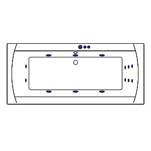 Ванна акриловая Excellent Aquaria Lux Slim SMART WAEX.AQU18S.SMART.CR 180x80 белая с гидромассажем купить в интернет-магазине Sanbest
