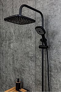 Душевая система Orange O-Shower OW04b черный матовый купить в интернет-магазине сантехники Sanbest