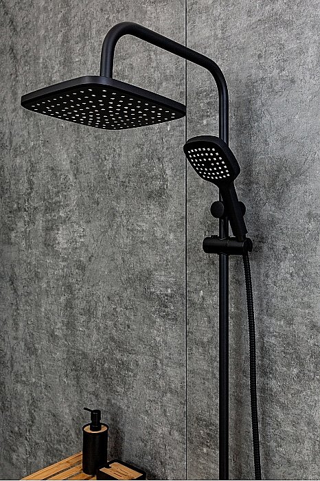 Душевая система Orange O-Shower OW04b черный матовый купить в интернет-магазине сантехники Sanbest