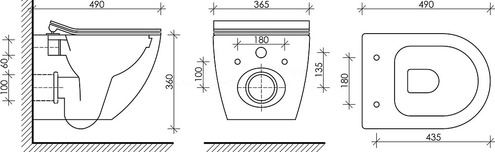 Унитаз подвесной Ceramica Nova METROPOL Rimless CN4002MB_1001CH черный матовый, безободковый, с крышкой микролифт, с инсталляцией и кнопкой хром купить в интернет-магазине Sanbest