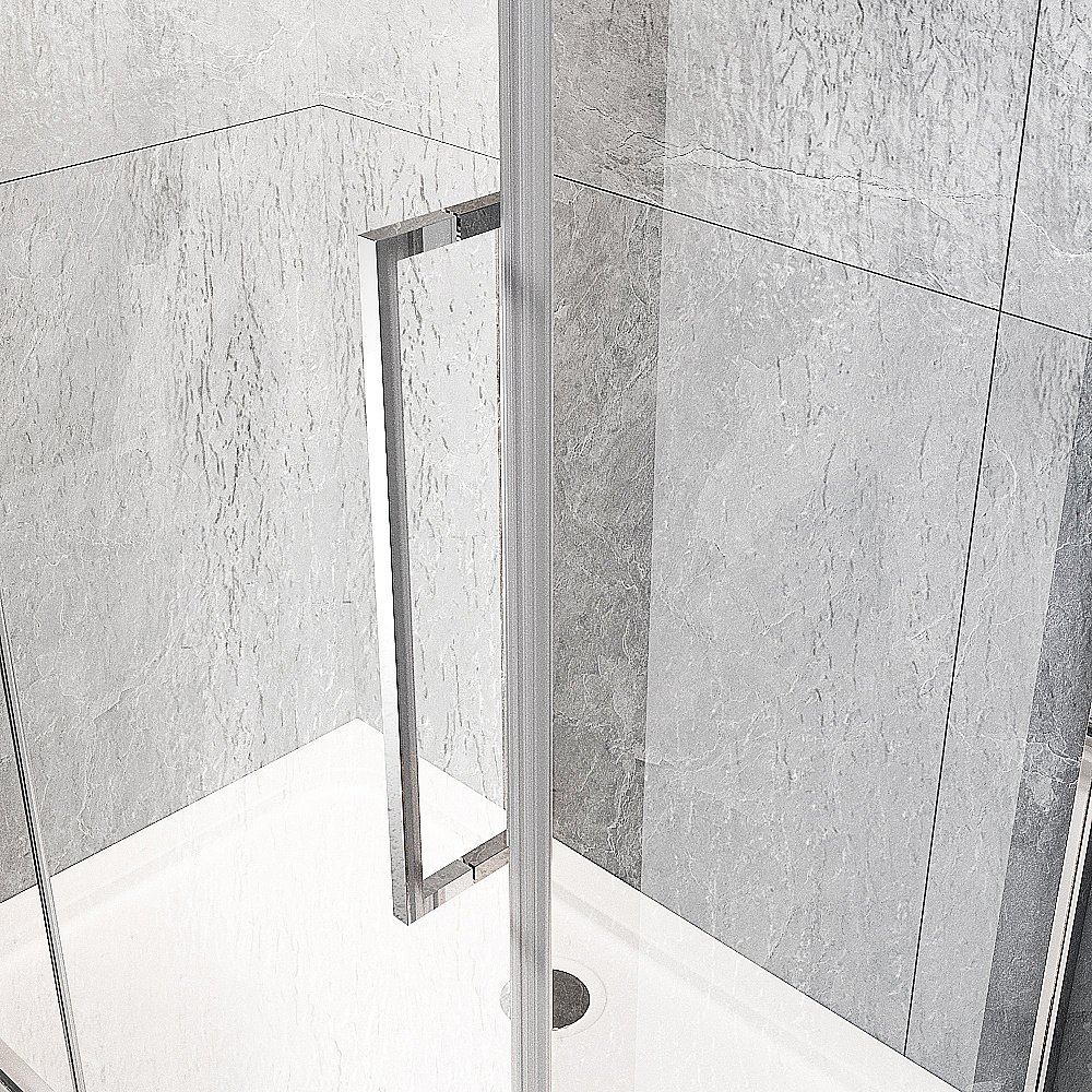 Душевой уголок Veconi Rovigo RV033R-7090-06-C7 70х90 стекло рифленое/профиль хром купить в интернет-магазине Sanbest