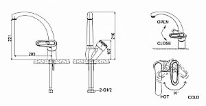 Смеситель для кухни BRAVAT Loop F7124182CP-RUS купить в интернет-магазине сантехники Sanbest