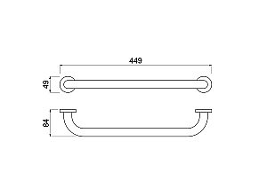 Поручень Aquatek AQ4995MB черный матовый купить в интернет-магазине сантехники Sanbest