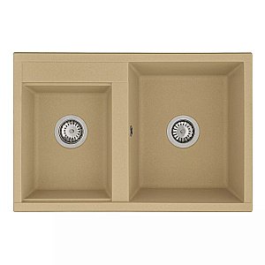 Мойка для кухни Акватон Делия 78 DBL 1A723132DE260 бежевый купить в интернет-магазине сантехники Sanbest