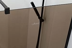 Душевое ограждение Cezares LIBERTA-L-1-90-120-BR-NERO стекло бронзовое/профиль черный купить в интернет-магазине Sanbest